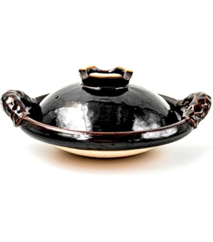 Amazon | 土楽窯 黒鍋尺二（5～7人用） 【土鍋 土楽窯 伊賀焼】 | 土